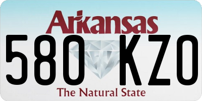 AR license plate 580KZO