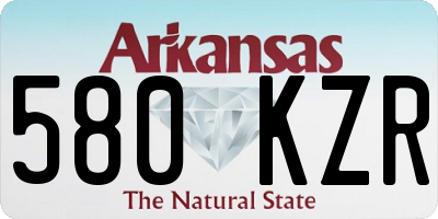 AR license plate 580KZR