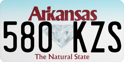 AR license plate 580KZS