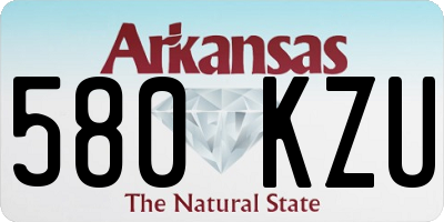 AR license plate 580KZU