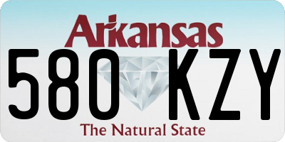 AR license plate 580KZY