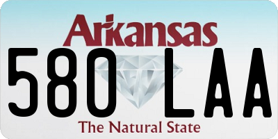 AR license plate 580LAA