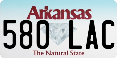 AR license plate 580LAC