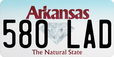 AR license plate 580LAD