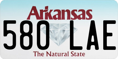 AR license plate 580LAE
