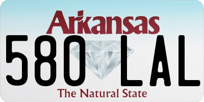 AR license plate 580LAL
