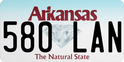 AR license plate 580LAN