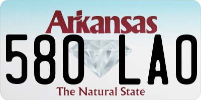 AR license plate 580LAO