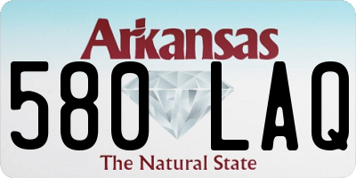 AR license plate 580LAQ