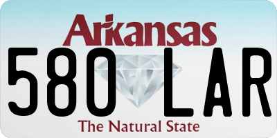 AR license plate 580LAR