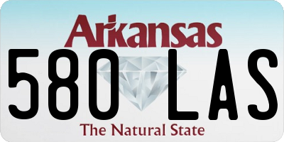 AR license plate 580LAS