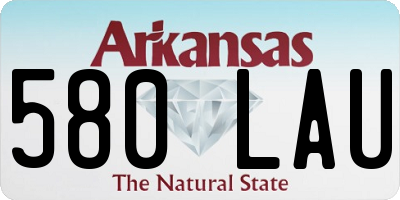 AR license plate 580LAU
