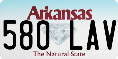 AR license plate 580LAV