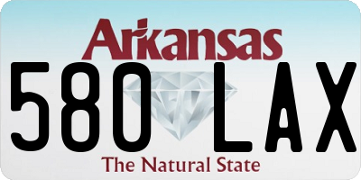 AR license plate 580LAX