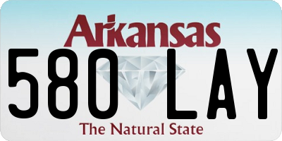AR license plate 580LAY