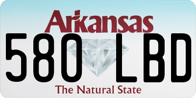 AR license plate 580LBD