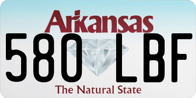 AR license plate 580LBF