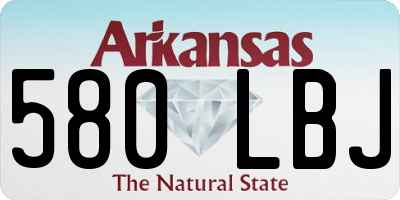 AR license plate 580LBJ