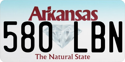 AR license plate 580LBN