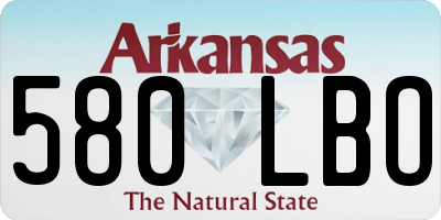 AR license plate 580LBO