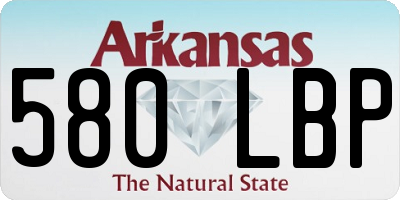 AR license plate 580LBP