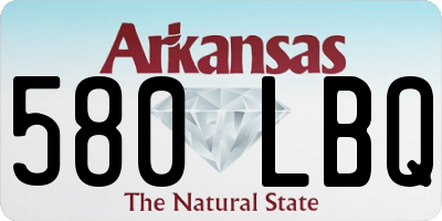 AR license plate 580LBQ