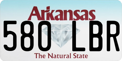 AR license plate 580LBR