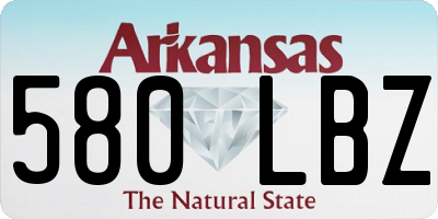 AR license plate 580LBZ