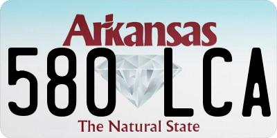 AR license plate 580LCA