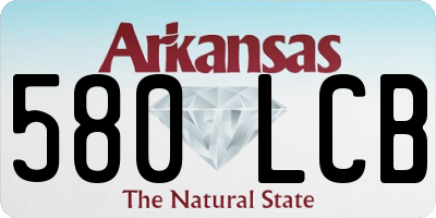 AR license plate 580LCB