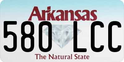AR license plate 580LCC