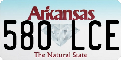 AR license plate 580LCE