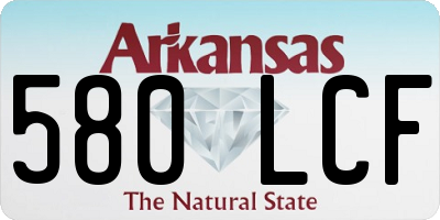 AR license plate 580LCF