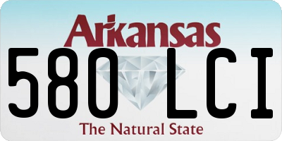 AR license plate 580LCI