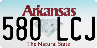 AR license plate 580LCJ