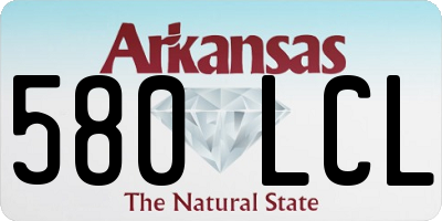 AR license plate 580LCL