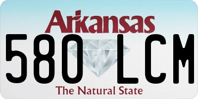 AR license plate 580LCM