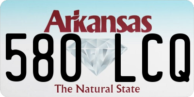 AR license plate 580LCQ