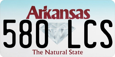 AR license plate 580LCS