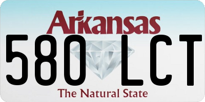 AR license plate 580LCT