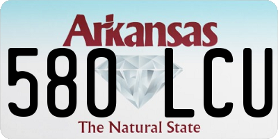 AR license plate 580LCU