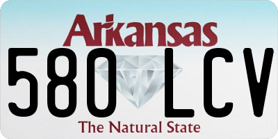 AR license plate 580LCV