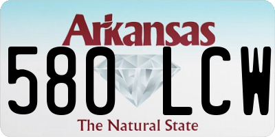 AR license plate 580LCW