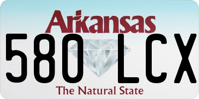 AR license plate 580LCX