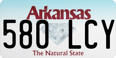 AR license plate 580LCY