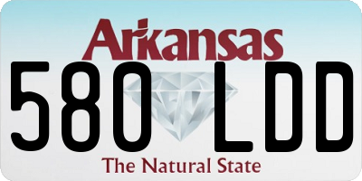 AR license plate 580LDD