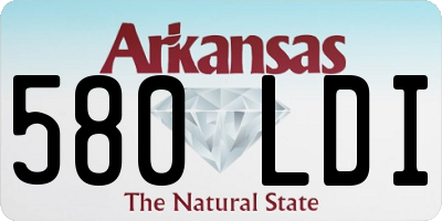 AR license plate 580LDI