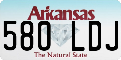 AR license plate 580LDJ
