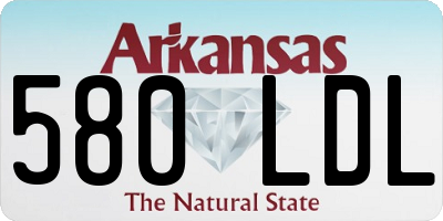 AR license plate 580LDL