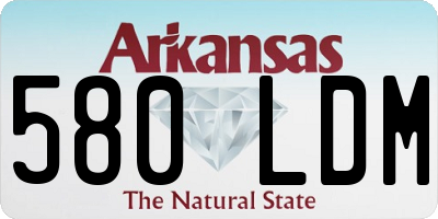 AR license plate 580LDM